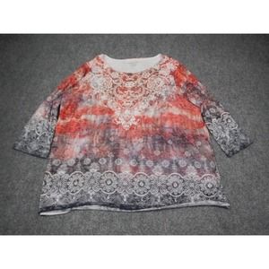Women's Multicolor Lace Pattern Top